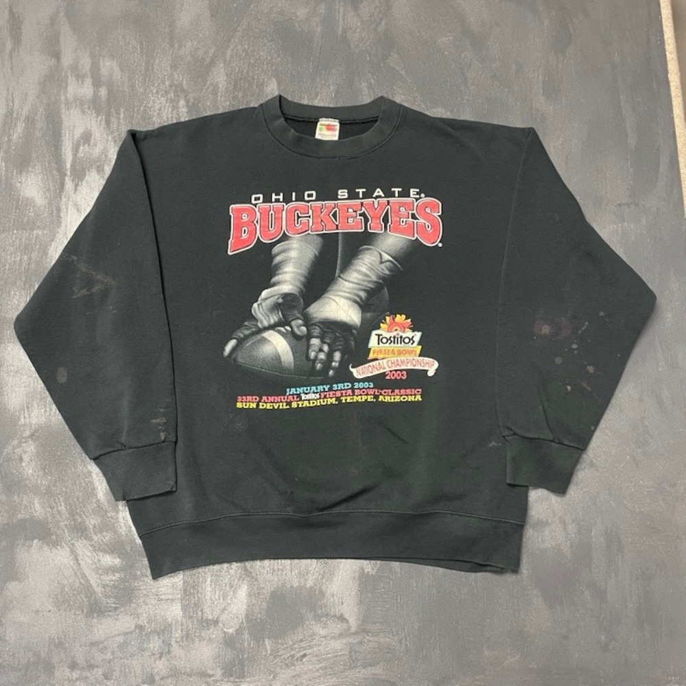 Vintage Ohio State Buckeyes Fiesta Bowl Sweatshirt Mens XL Black 2000s Y2K